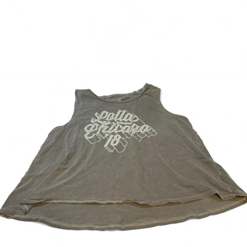 Men’s Gray Retro lollapalooza Graphic Tank Top